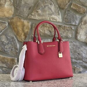 Michael Kors Adele Medium Red Satchel